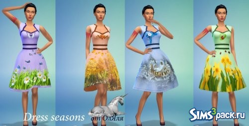 Dress seasons / Платье Времена года от ОлЯля