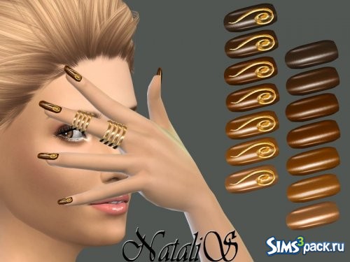 Маникюр Gold chocolate от NataliS