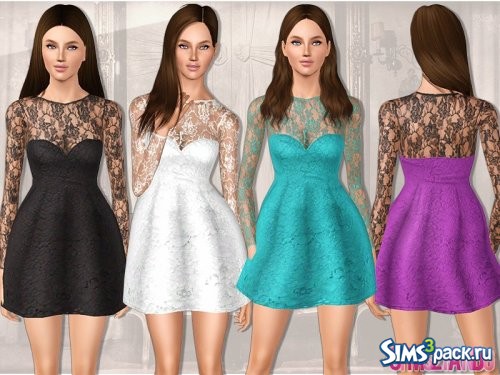 Кружевное платье от sims2fanbg