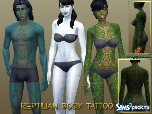 Татуировки на все тело Reptilian от DragonQueen