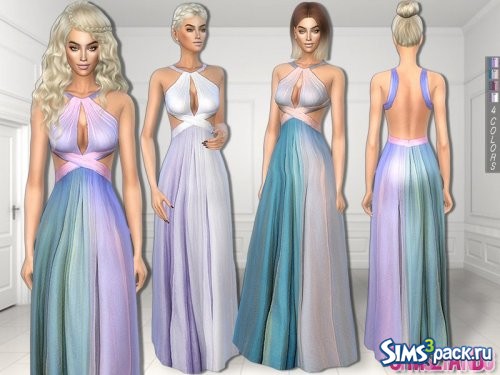 Цветное вечернее платье от sims2fanbg
