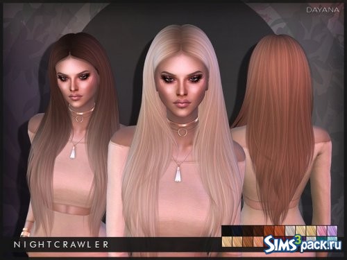 Прическа Dayana от Nightcrawler Sims