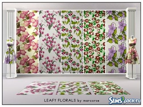 Текстуры Leafy Florals от marcorse