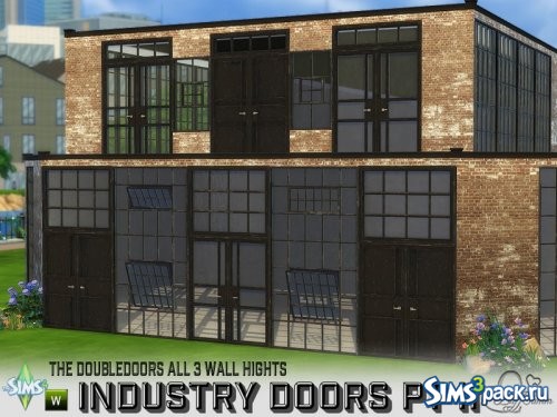 Двойные индустриальные двери