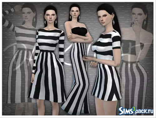 Сет одежды Black and White Striped от DarkNighTt
