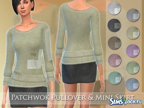 Пуловер и мини - юбка от Jaru Sims