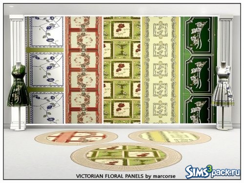 Текстуры Victorian Floral Panels от marcorse