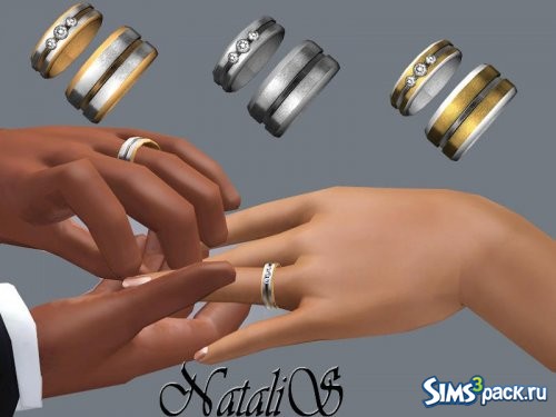 Обручальные кольца Couple Carved 