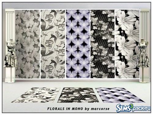 Текстуры Florals in Mono от marcorse