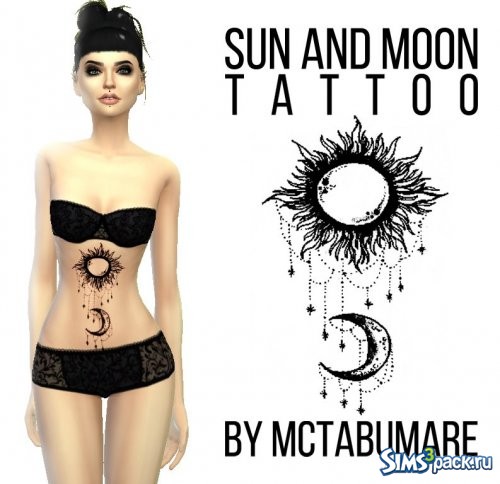 Татуировка &quot;Солнце и Луна&quot; от MCtabuMARE