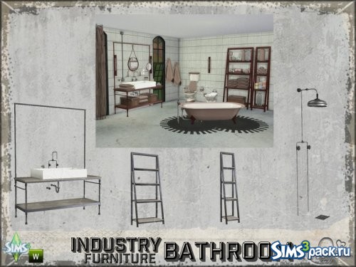Индустриальная мебель для ванной