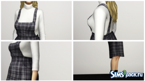Комплект Overall Skirts / Turtleneck
