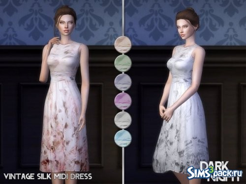Скачать платье Silk-Cotton от DarkNighTt для Симс 4