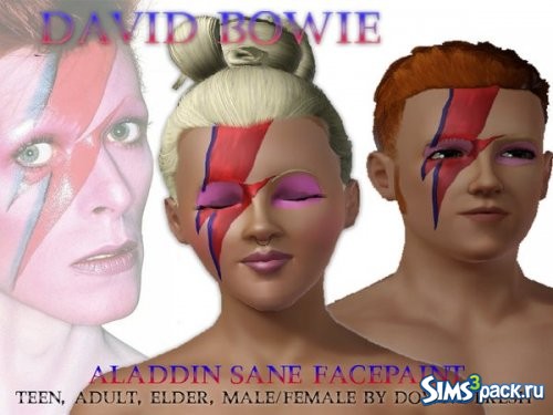 Грим David Bowie Aladdin Sane Lightning Bolt от Downy Fresh