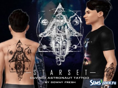 Татуировка Starset [DaVinci Astronaut V2] от Downy Fresh