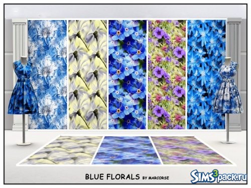 Текстуры Blue Florals от marcorse