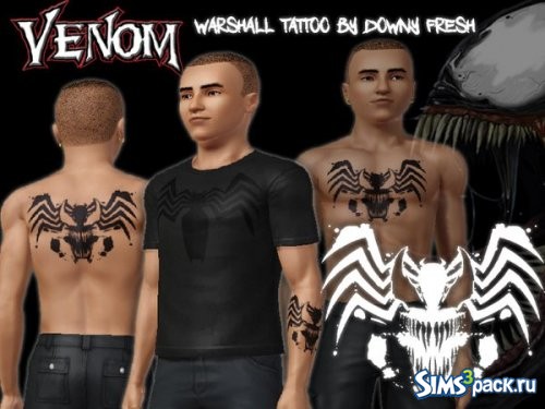 Татуировка Marvel Venom Warshall 