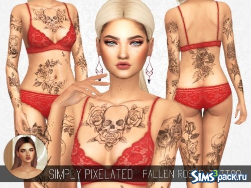 Татуировки Fallen Roses от SimplyPixelated