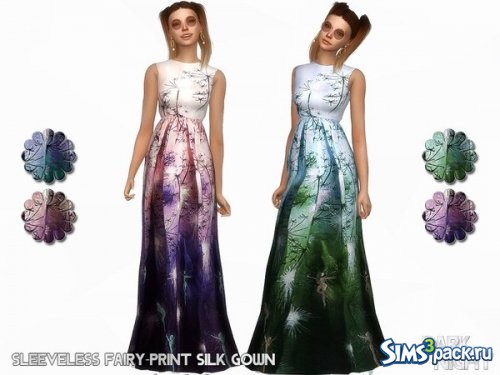 Платье без рукавов Fairy-Print от DarkNighTt