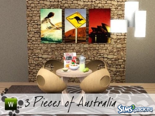 Постеры 3 Pieces of Australia от Metens