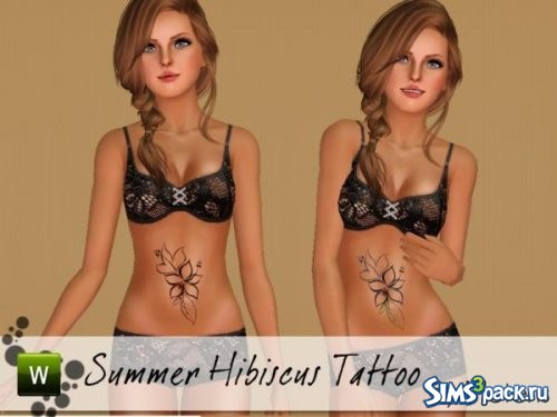 Татуировка Summer Hibiscus от Metens