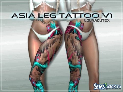 Татуировка на ногу Asia V1 от L0UNA