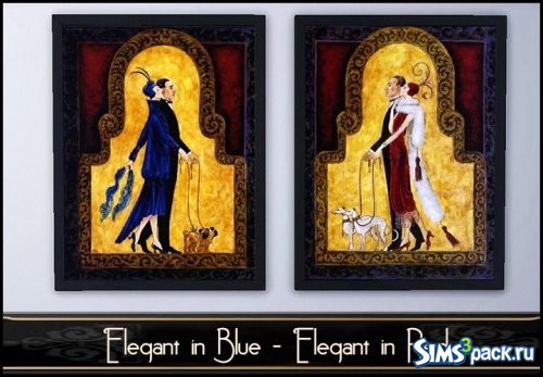 Картины Elegant in Blue - Elegant in Red от lillka