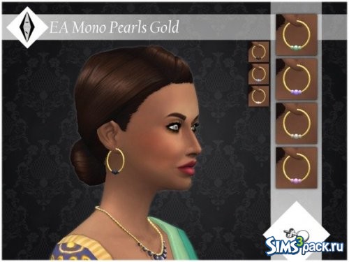 Серьги EA Mono Pearls Gold 
