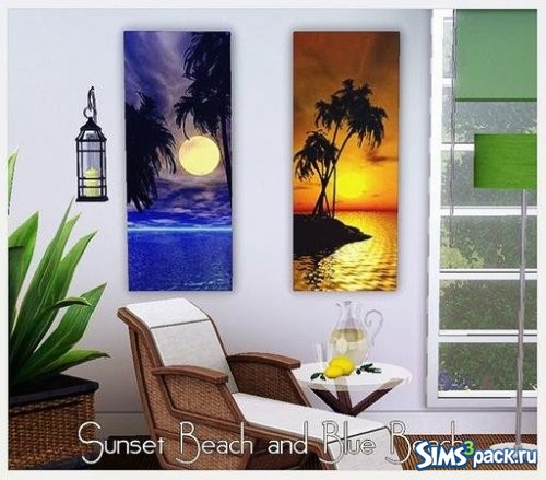 Картины Sunset Beach and Blue Beach 