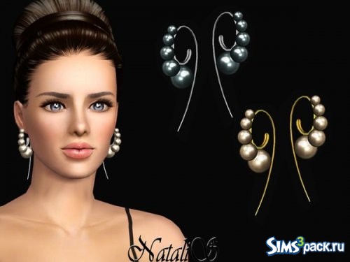 Серьги Curved Ear Wire Pearls от NataliS