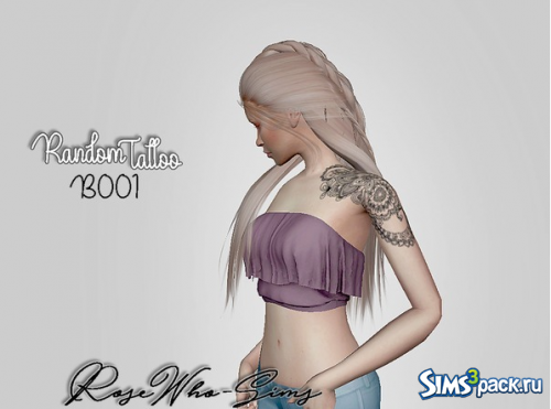 Татуировка Random #B001 от RoseWho-Sims