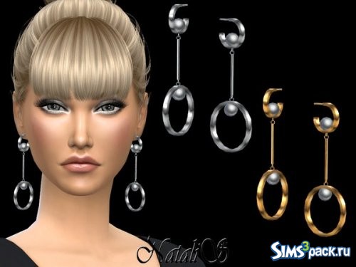 Серьги Faux pearl-embellished hoops от NataliS