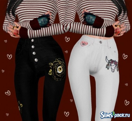 Джинсы Rose & Bubble Gum Skinny Jeans от Walkininfected