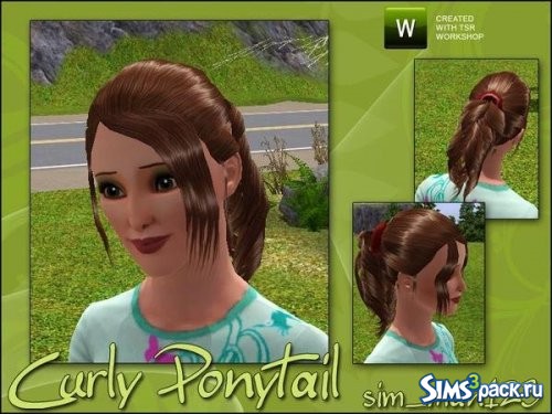 Прическа Curly Ponytail от sim_man123