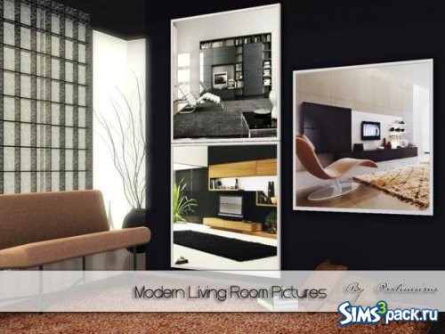 Картины Modern Livingroom от Pralinesims