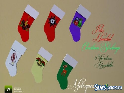Рождественские носки Feliz Navidad от metisqueen