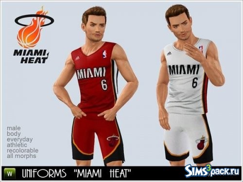 Баскетбольная форма Miami Heat от Severinka_