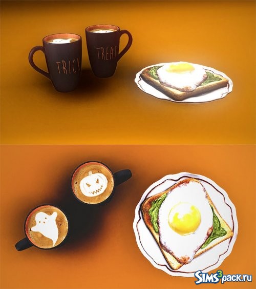 Декор Trick or treat mugs & avocado toast от pottery-sims