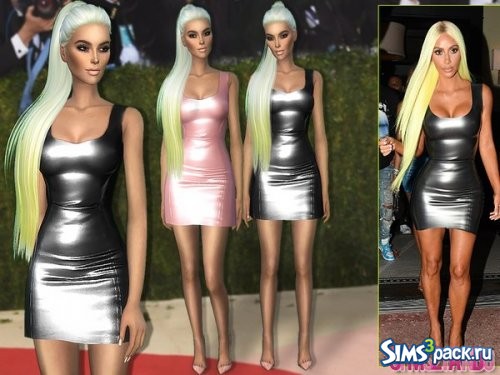 Платье Skintight Metallic от sims2fanbg