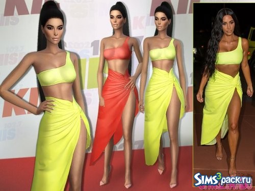 Костюм Kim Kardashian Neon от sims2fanbg