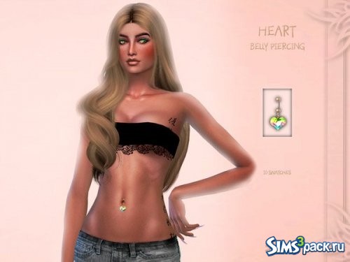 Пирсинг Heart Belly от Suzue