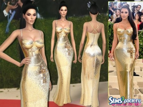 Платье Kim Kardashian Met Gala 18 от sims2fanbg