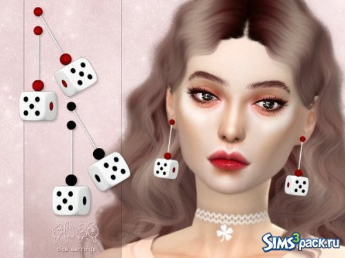 Серьги Dice от 4w25 Sims