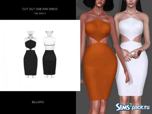 Миди - платье Cut Out Side от Bill Sims