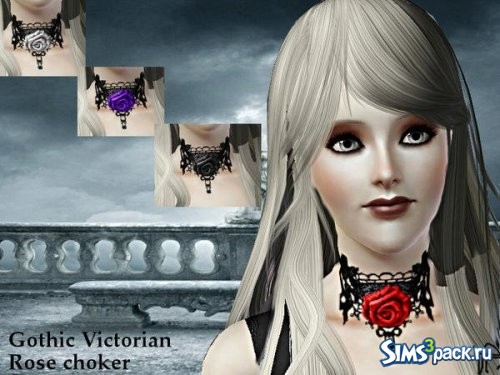 Чокер Gothic Victorian Rose от sylvanes