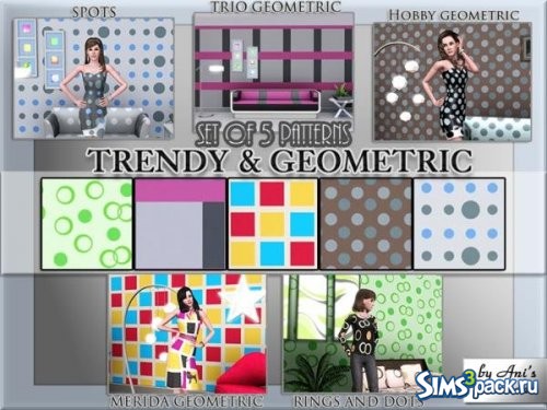 Текстуры Trendy and geometric от AniFlowersCreations