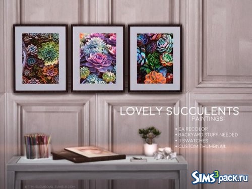 Картины Lovely Succulents от sugar owl