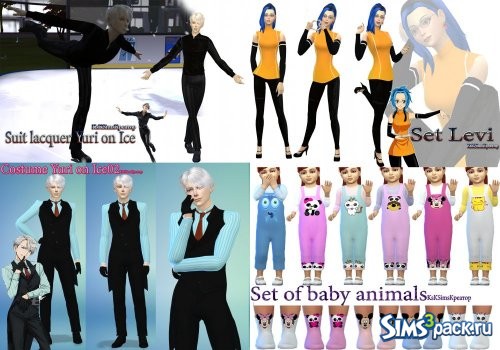Набор одежды для создания персонажей с аниме 02 от от KsKSimsKreator