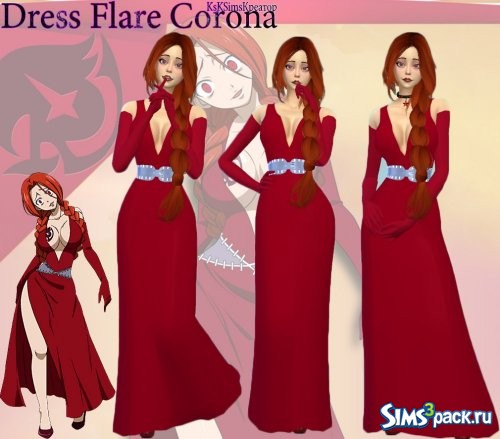 Платье Dress Flare Corona от KsKSimsKreator