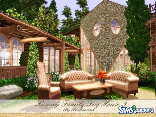 Дом Luxury Family Log 3 от Pralinesims